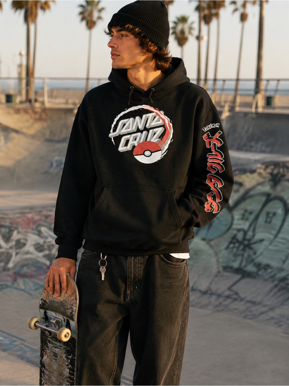 Santa Cruz Skateboards x Pokémon Black Hoodie